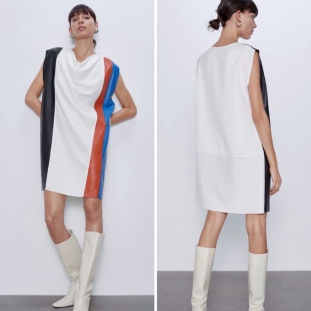 Zara Multicolor Sleeveless Mini Dress